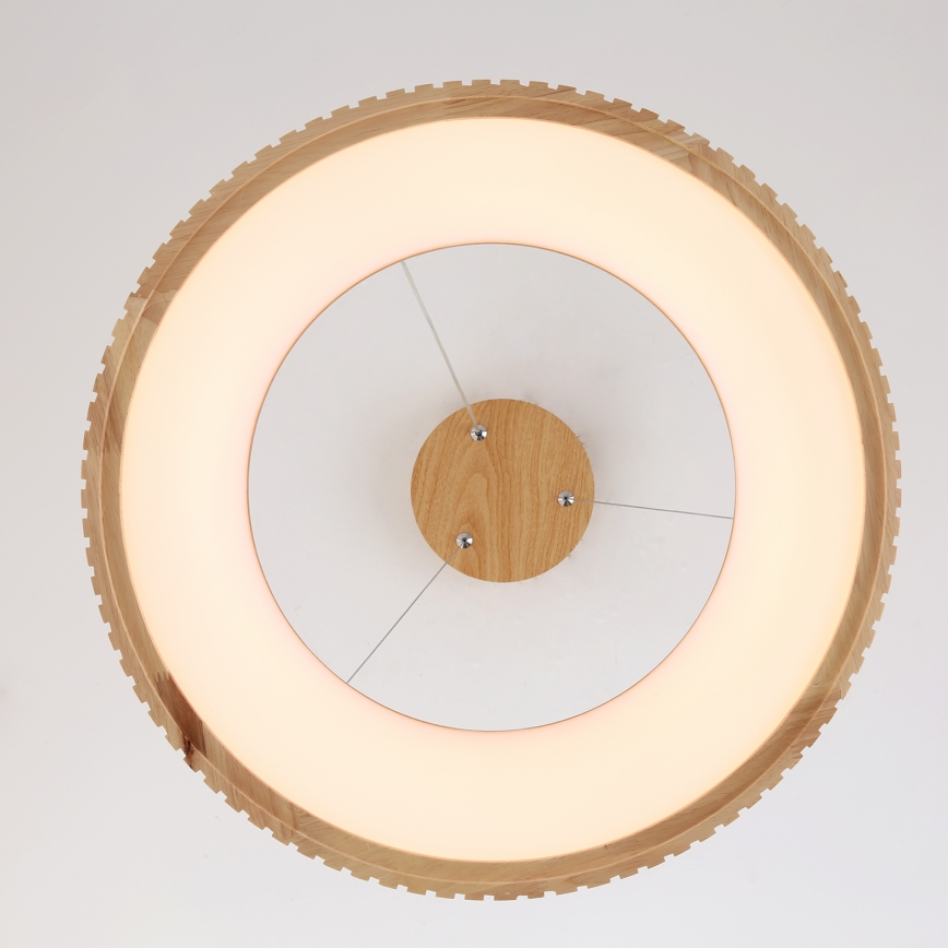 Brilagi - LED-Hängeleuchte an Kabel FALCON WOOD MODERN LED/30W/230V 3000/4000/6000K Ø 45 cm aus Holz