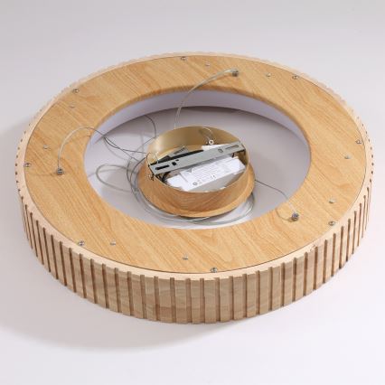 Brilagi - LED-Hängeleuchte an Kabel FALCON WOOD MODERN LED/30W/230V 3000/4000/6000K Ø 45 cm aus Holz