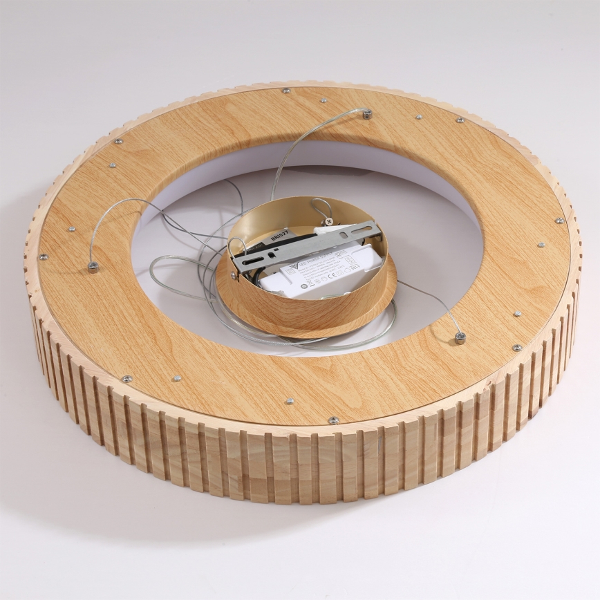 Brilagi - LED-Hängeleuchte an Kabel FALCON WOOD MODERN LED/30W/230V 3000/4000/6000K Ø 45 cm aus Holz