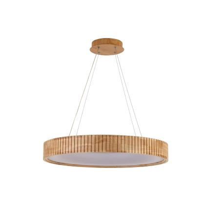 Brilagi - LED-Pendelleuchte mit Seilaufhängung FALCON WOOD MODERN LED/40W/230V 3000/4000/6000K Ø 60 cm Holz