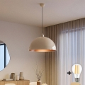 BRILAGI - LED-Pendelleuchte an Kabel METALO 1xE27/40W/230V Ø 40 cm beige/kupferfarben