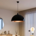 BRILAGI - LED-Pendelleuchte an Kabel METALO 1xE27/40W/230V Ø 60 cm schwarz/kupfer