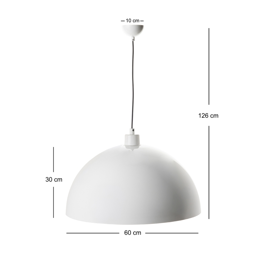 BRILAGI - LED-Pendelleuchte an Kabel METALO 1xE27/40W/230V Ø 60 cm weiß/kupfer