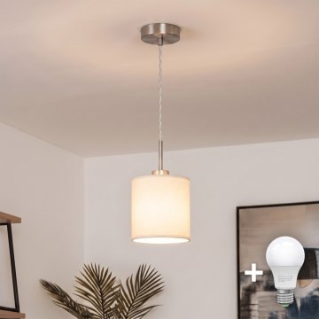 Brilagi - LED-Pendelleuchte an Kabel NUBILA 1x E27/60W/230V Ø 14 cm cremefarben