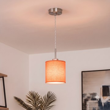 Brilagi - LED-Pendelleuchte an Kabel NUBILA 1xE27/60W/230V Ø 14 cm orange