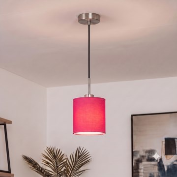 Brilagi - LED-Pendelleuchte an Kabel NUBILA 1xE27/60W/230V Ø 14 cm schwarz/rosa