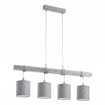 BRILAGI - LED-Pendelleuchte an Kabel NUBILA 4xE27/60W/230V grau