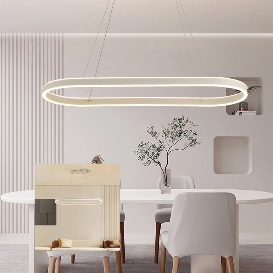 Brilagi - LED-Pendelleuchte an Kabel PONDIE LED/45W/230V 80x30 cm weiß