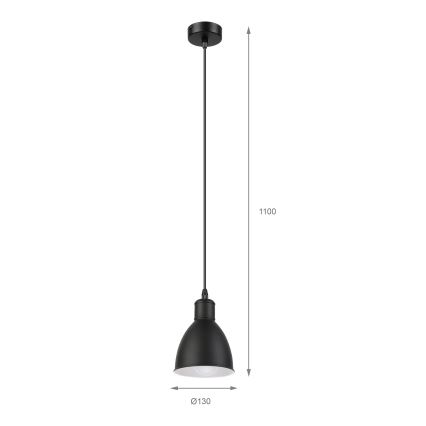 Brilagi - LED-Pendelleuchte an Kabel RIDDY 1xE27/60W/230V schwarz