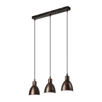 Brilagi - LED-Pendelleuchte an Kabel RIDDY 3xE27/60W/230V Kupfer/Patina
