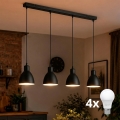 BRILAGI - LED-Pendelleuchte an Kabel RIDDY 4xE27/60W/230V schwarz