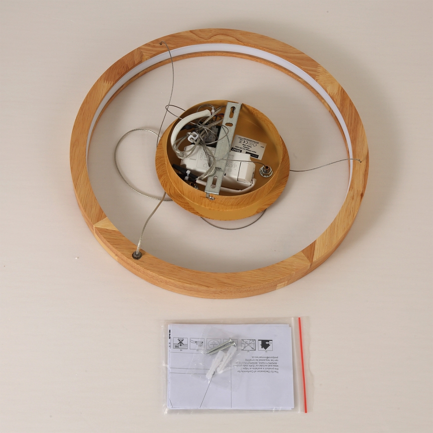 Brilagi - LED-Pendelleuchte an Kabel UMEA WOOD LED/30W/230V Ø 40 cm Gummibaumholz