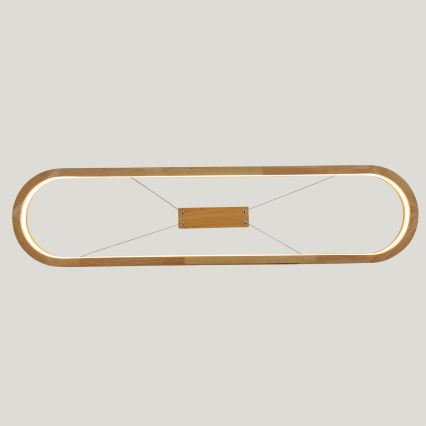 Brilagi - LED-Pendelleuchte an Kabel UMEA WOOD LED/40W/230V 90x22 cm Gummibaumholz