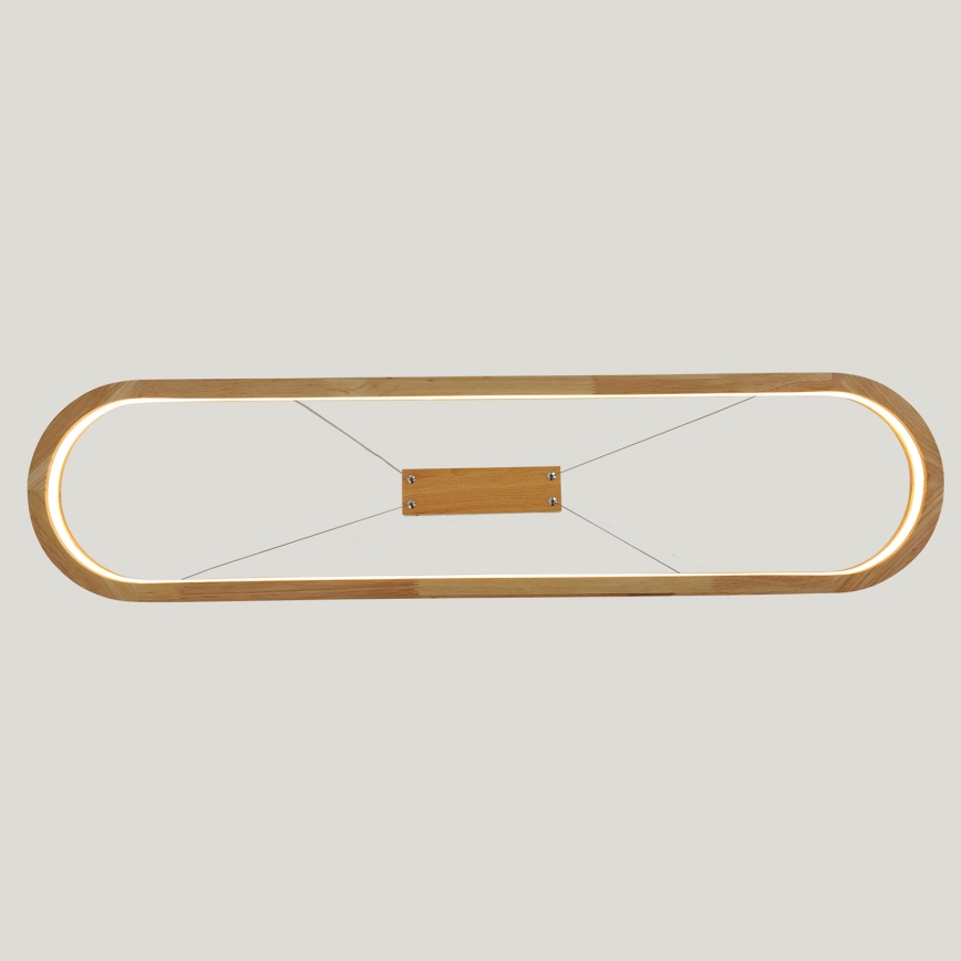 Brilagi - LED-Pendelleuchte an Kabel UMEA WOOD LED/40W/230V 90x22 cm Gummibaumholz