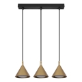 BRILAGI - LED Pendelleuchte an Stahlseil CONE TRIPLE 3xGX53/15W/230V goldfarben
