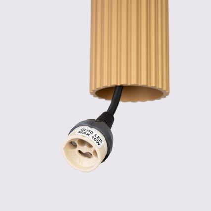 Brilagi - LED-Pendelleuchte an Stahlseil CRESTO 1xGU10/10W/230V, gold