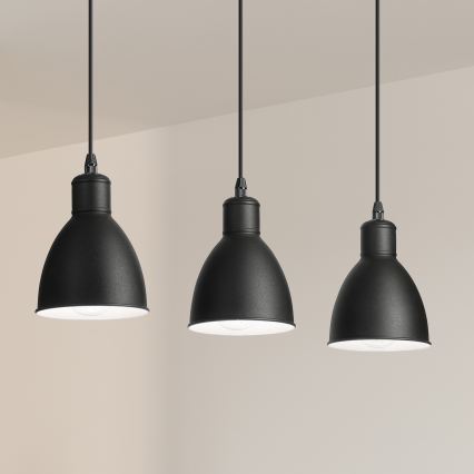 Brilagi - LED-Pendelleuchte an Stahlseil RIDDY 3xE27/60W/230V schwarz