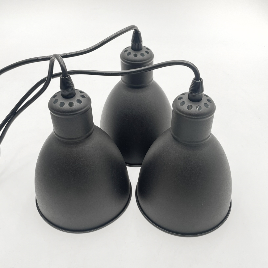 Brilagi - LED-Pendelleuchte an Stahlseil RIDDY 3xE27/60W/230V schwarz