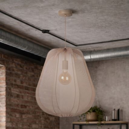 Brilagi - LED-Pendelleuchte ARVEN an Kabel 1xE27/8W/230V Ø 37 cm beige