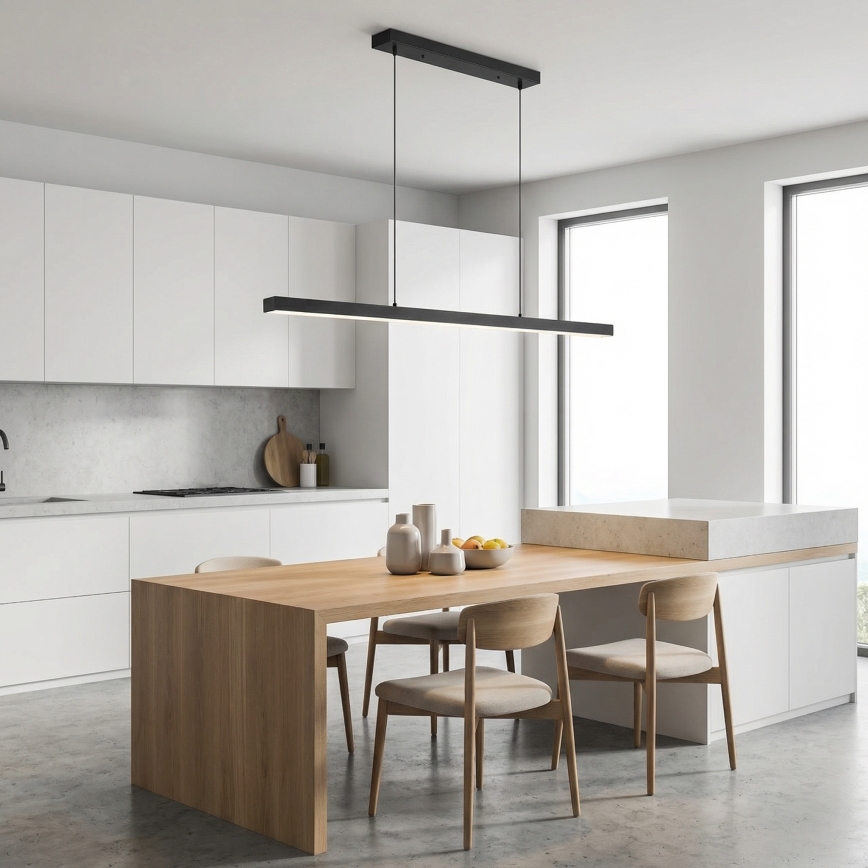 Brilagi - LED-Pendelleuchte AXIS mit Seilaufhängung, LED/30W/230V, 120 cm, schwarz