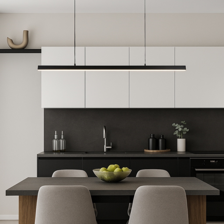 Brilagi - LED-Pendelleuchte AXIS mit Seilaufhängung, LED/30W/230V, 120 cm, schwarz