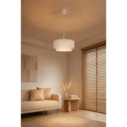 Brilagi - LED-Pendelleuchte BOHO ECO an Kabel 1xE27/10W/230V Ø 40 cm cremefarben