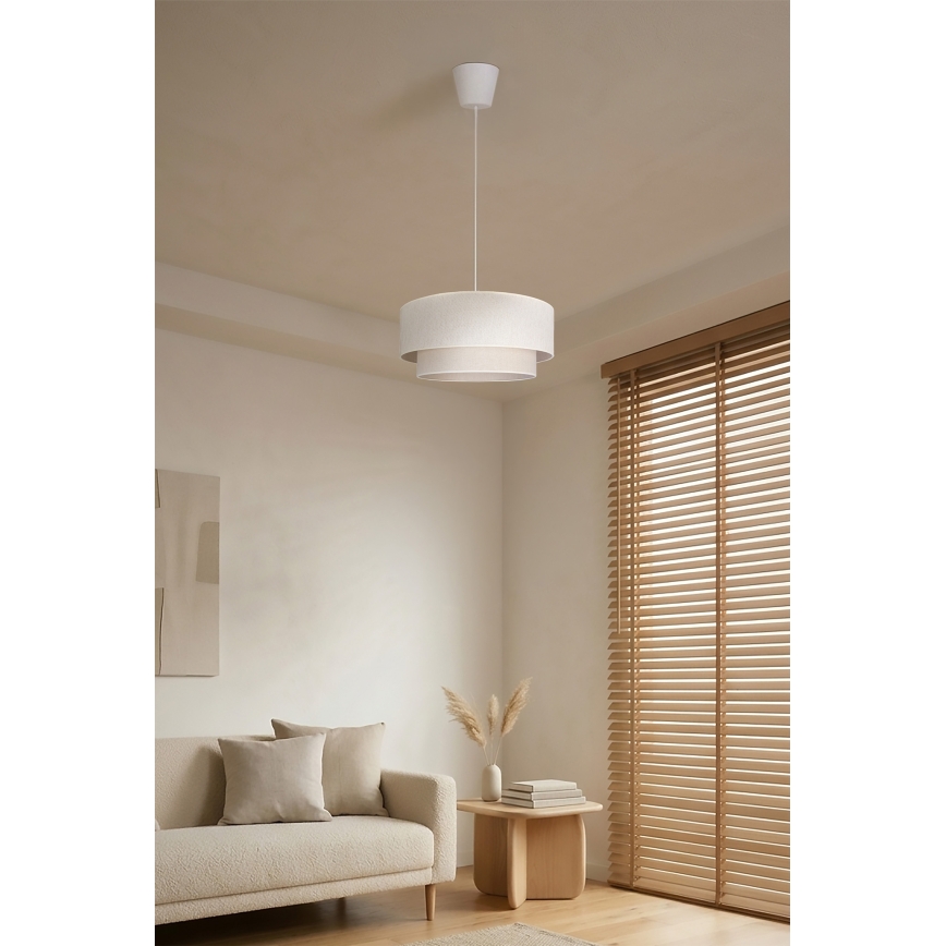Brilagi - LED-Pendelleuchte BOHO ECO an Kabel 1xE27/10W/230V Ø 40 cm cremefarben