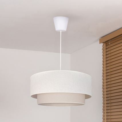 Brilagi - LED-Pendelleuchte BOHO ECO an Kabel 1xE27/10W/230V Ø 40 cm cremefarben