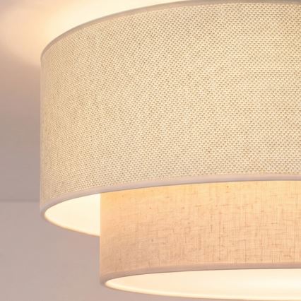 Brilagi - LED-Pendelleuchte BOHO ECO an Kabel 1xE27/10W/230V Ø 40 cm cremefarben