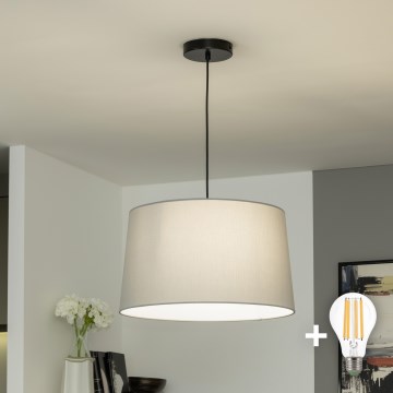 Brilagi - LED-Pendelleuchte CERIA an Kabel 1xE27/40W/230V Ø 45 cm grau