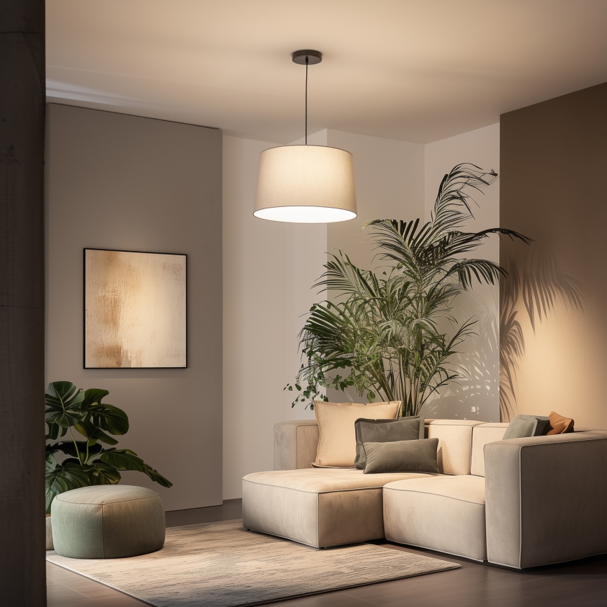 Brilagi - LED-Pendelleuchte CERIA an Kabel 1xE27/40W/230V Ø 45 cm grau