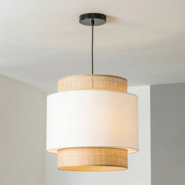 Brilagi - LED-Pendelleuchte CERIA an Seil 1xE27/40W/230V Ø 40 cm schwarz/beige/weiß