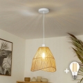 Brilagi - LED-Pendelleuchte CERIA BOHO an Kabel 1xE27/40W/230V Ø 30 cm braun
