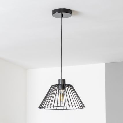 Brilagi - LED-Pendelleuchte CERIA WIRE mit Kabelaufhängung, 1x E27/40W/230V, Ø 30 cm, schwarz