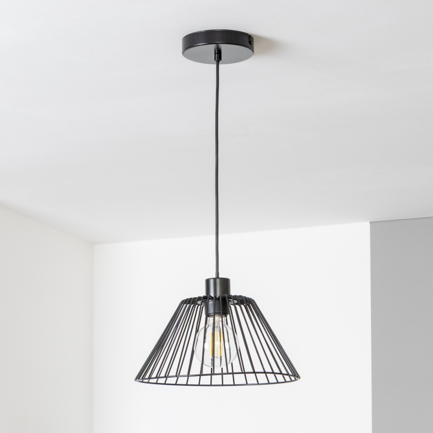 Brilagi - LED-Pendelleuchte CERIA WIRE mit Kabelaufhängung, 1x E27/40W/230V, Ø 30 cm, schwarz