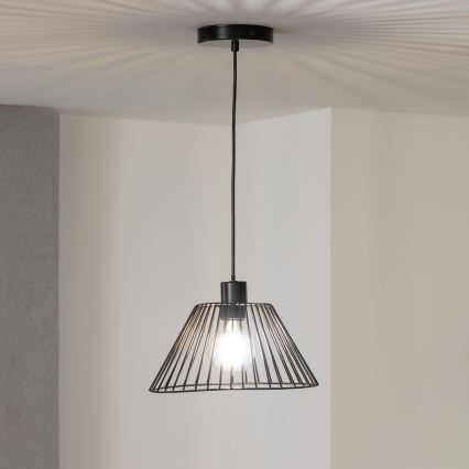 Brilagi - LED-Pendelleuchte CERIA WIRE mit Kabelaufhängung, 1x E27/40W/230V, Ø 30 cm, schwarz