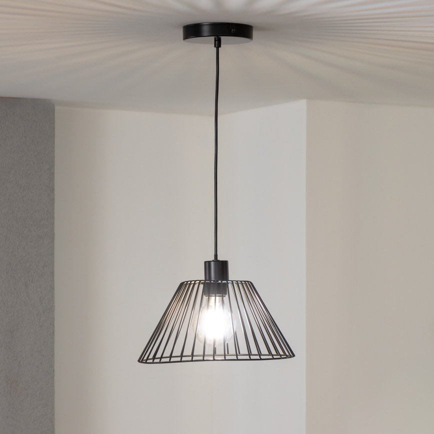 Brilagi - LED-Pendelleuchte CERIA WIRE mit Kabelaufhängung, 1x E27/40W/230V, Ø 30 cm, schwarz