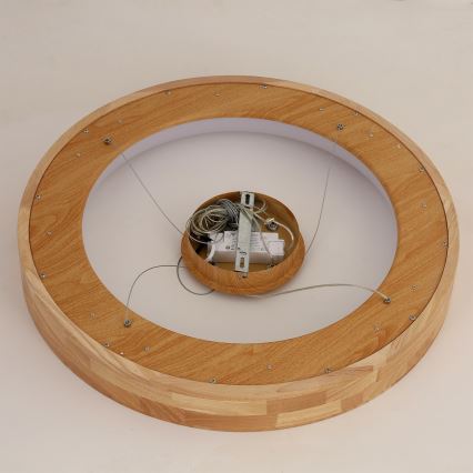 Brilagi - LED-Pendelleuchte an Kabel FALCON WOOD LED/40W/230V 3000/4000/6000K Ø 60 cm Holz