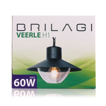 Brilagi - LED-Pendelleuchte für den Außenbereich VEERLE 1xE27/60W/230V IP44