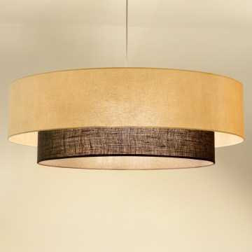 Brilagi - LED-Pendelleuchte im BOHO-Style, 3x E27/15W/230V, Ø 80 cm, creme/braun