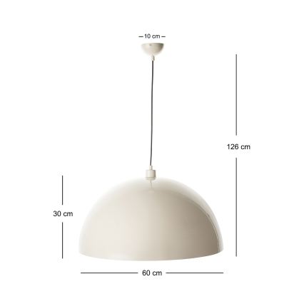 BRILAGI - LED-Pendelleuchte METALO an Kabel 1x E27/40W/230V Ø 60 cm beige/kupferfarben