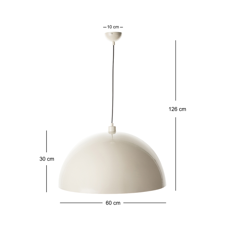 BRILAGI - LED-Pendelleuchte METALO an Kabel 1x E27/40W/230V Ø 60 cm beige/kupferfarben