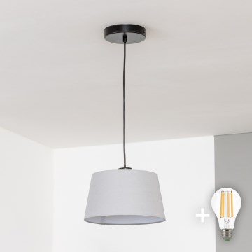 Brilagi - LED-Pendelleuchte mit Kabel CERIA 1xE27/40W/230V Ø 25 cm grau