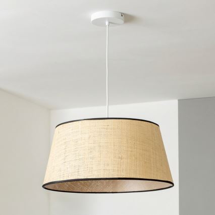 Brilagi - LED-Pendelleuchte mit Kabelaufhängung CERIA 1xE27/40W/230V Ø 50 cm beige