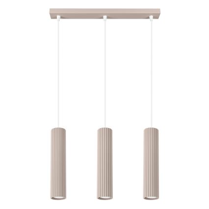 Brilagi - LED-Pendelleuchte mit Kabelaufhängung CRESTO 3xGU10/10W/230V taupe