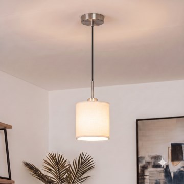 Brilagi - LED-Pendelleuchte mit Kabelaufhängung NUBILA 1xE27/60W/230V Ø 14 cm schwarz/creme