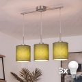 Brilagi - LED-Pendelleuchte mit Seilabhängung NUBILA 3xE27/60W/230V grün