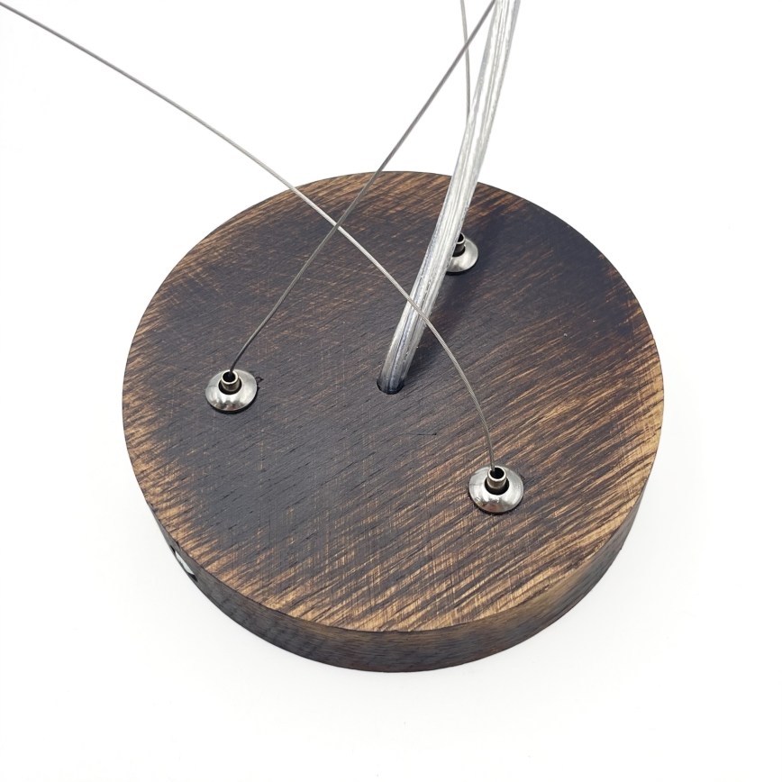 Brilagi - LED-Pendelleuchte mit Seilaufhängung CARVALHO SMOKEY 3xE27/60W/230V Eiche Ø 47,5 cm