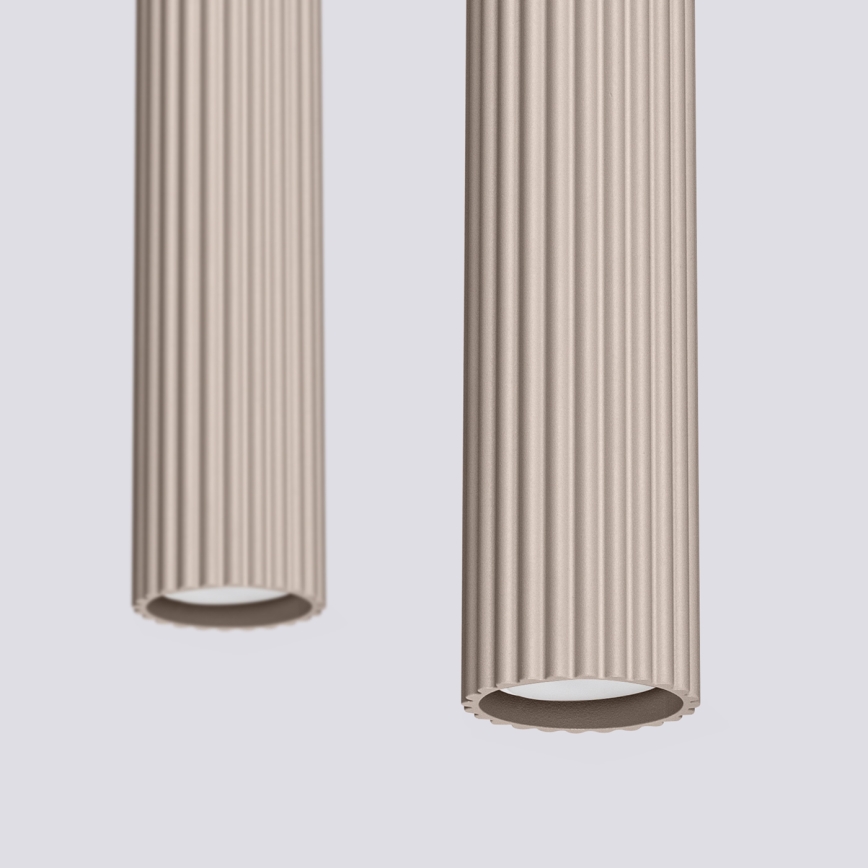 Brilagi - LED-Pendelleuchte mit Seilaufhängung CRESTO 2xGU10/10W/230V taupe