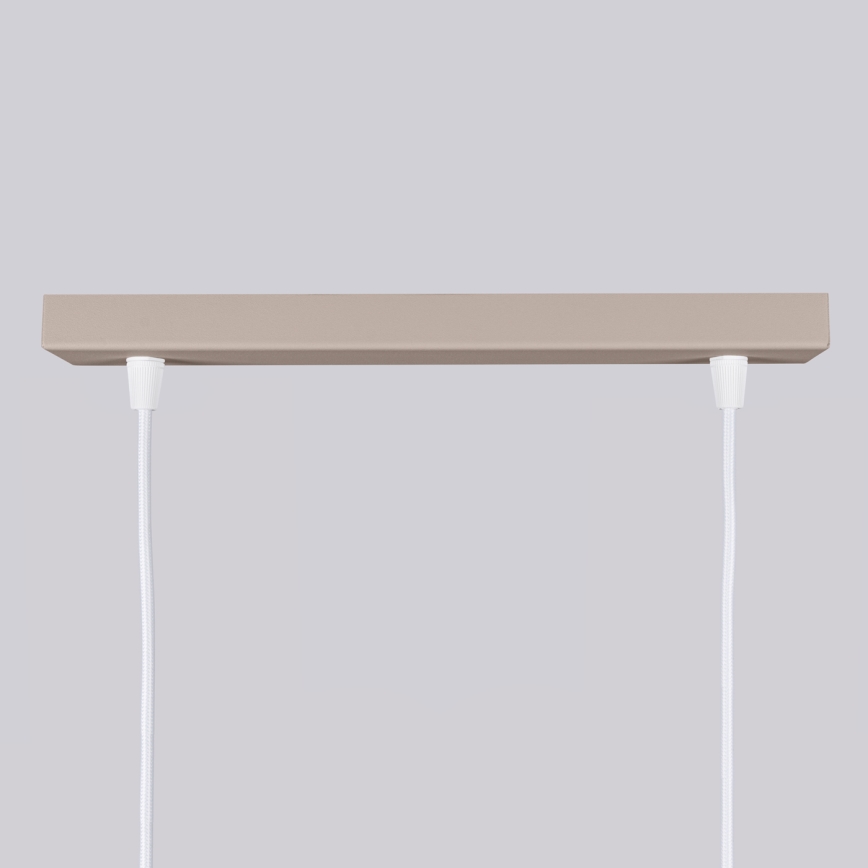 Brilagi - LED-Pendelleuchte mit Seilaufhängung CRESTO 2xGU10/10W/230V taupe